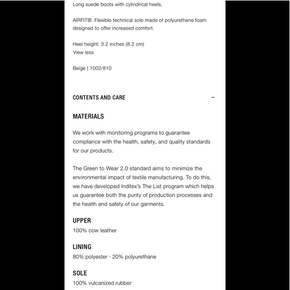 Zara heeled suede knee high boots - Picture 4 of 6